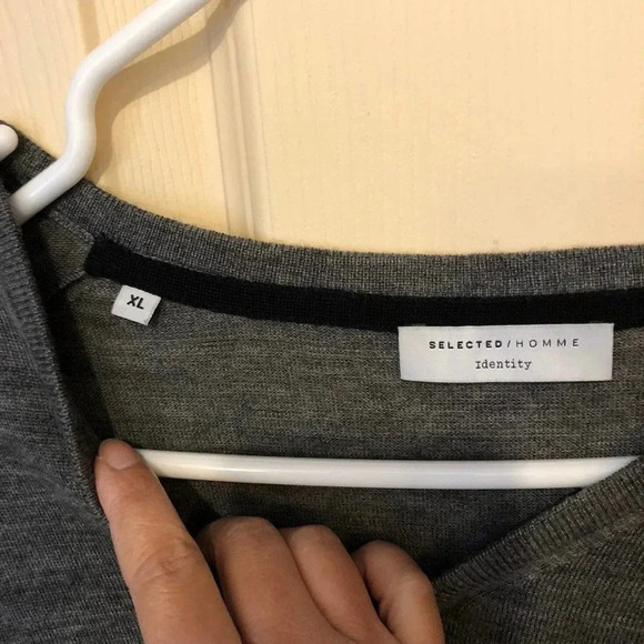 Selected/Homme Identity 100% Merino Wool Men Sweater Size Xl - Picture 6 of 7